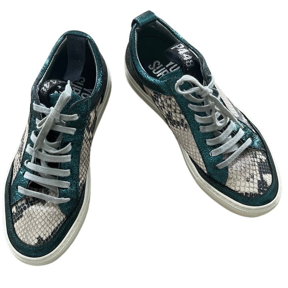 P448 Women's Soho Crackled & Snake-embossed Leather sneakers size 38